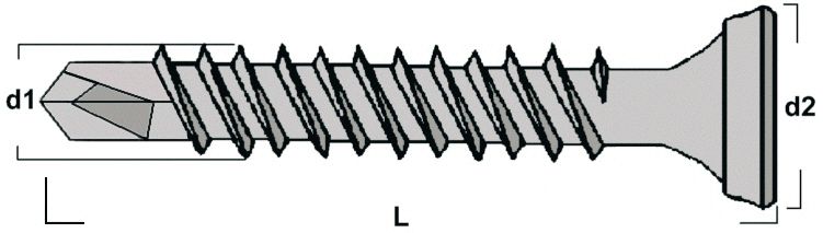 Gipsplateskrue (Stål - Borspiss)